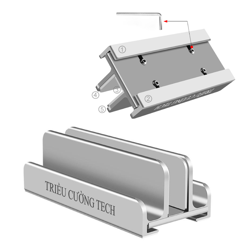 Giá Đỡ Kiêm Đế Kẹp 3 Khe Đa Năng Hợp Kim Nhôm Nguyên Khối Dựng Đứng Cho Thiết Bị Điện Tử Laptop - Macbook – Ipad -  Điện Thoại. Hàng Chính Hãng