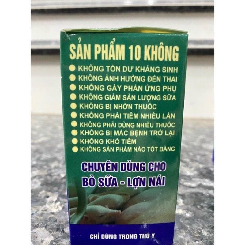 1 lọ CEF 750 100ml dùng cho viêm vú, viêm tử cung trên trâu bò lợn gà chó mèo trâu bò lợn gà