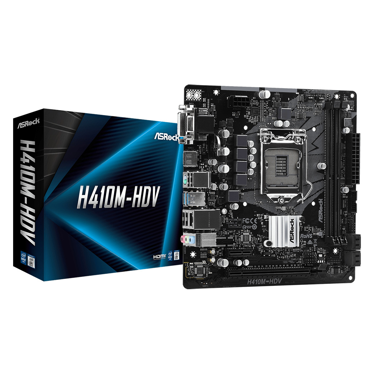 Bo mạch chủ Mainboard ASRock H410M-HDV Socket 1200 - Hàng Chính Hãng