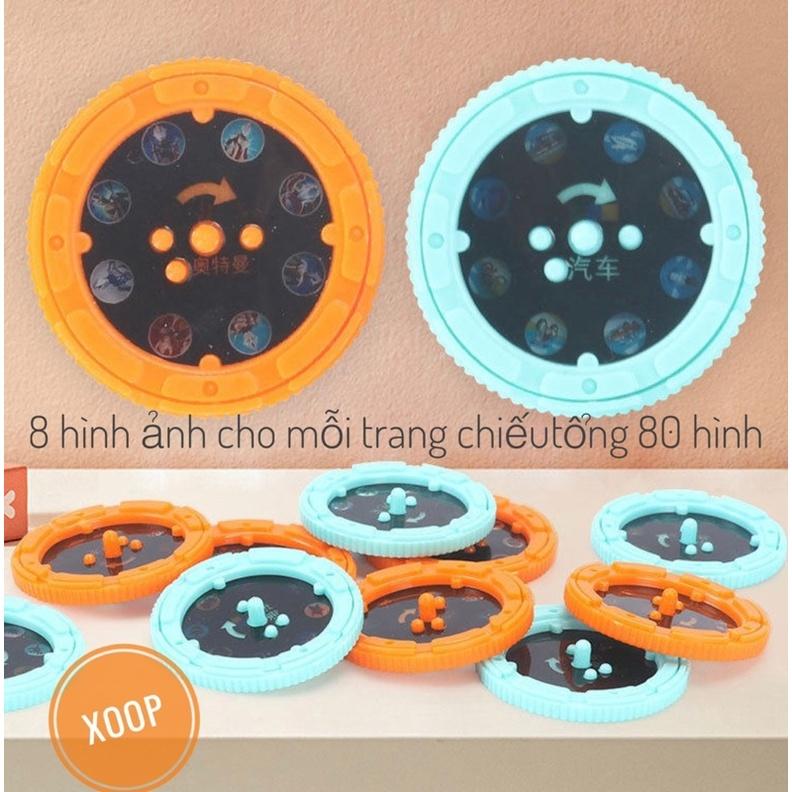 SALE !!! MÁY CHIẾU ĐÈN PIN PHÁT SÁNG THẾ HỆ 2 10 ĐĨA 80 HÌNH ẢNH CHO BÉ (SP002027 )