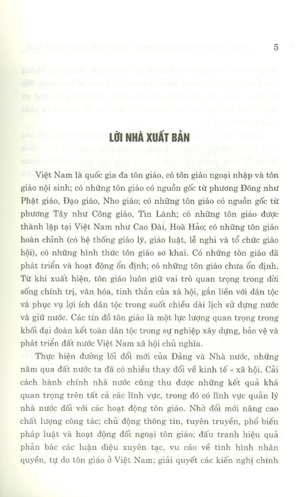 Quản Lý Nhà Nước Đối Với Hoạt Động Tôn Giáo Ở Việt Nam Hiện Nay