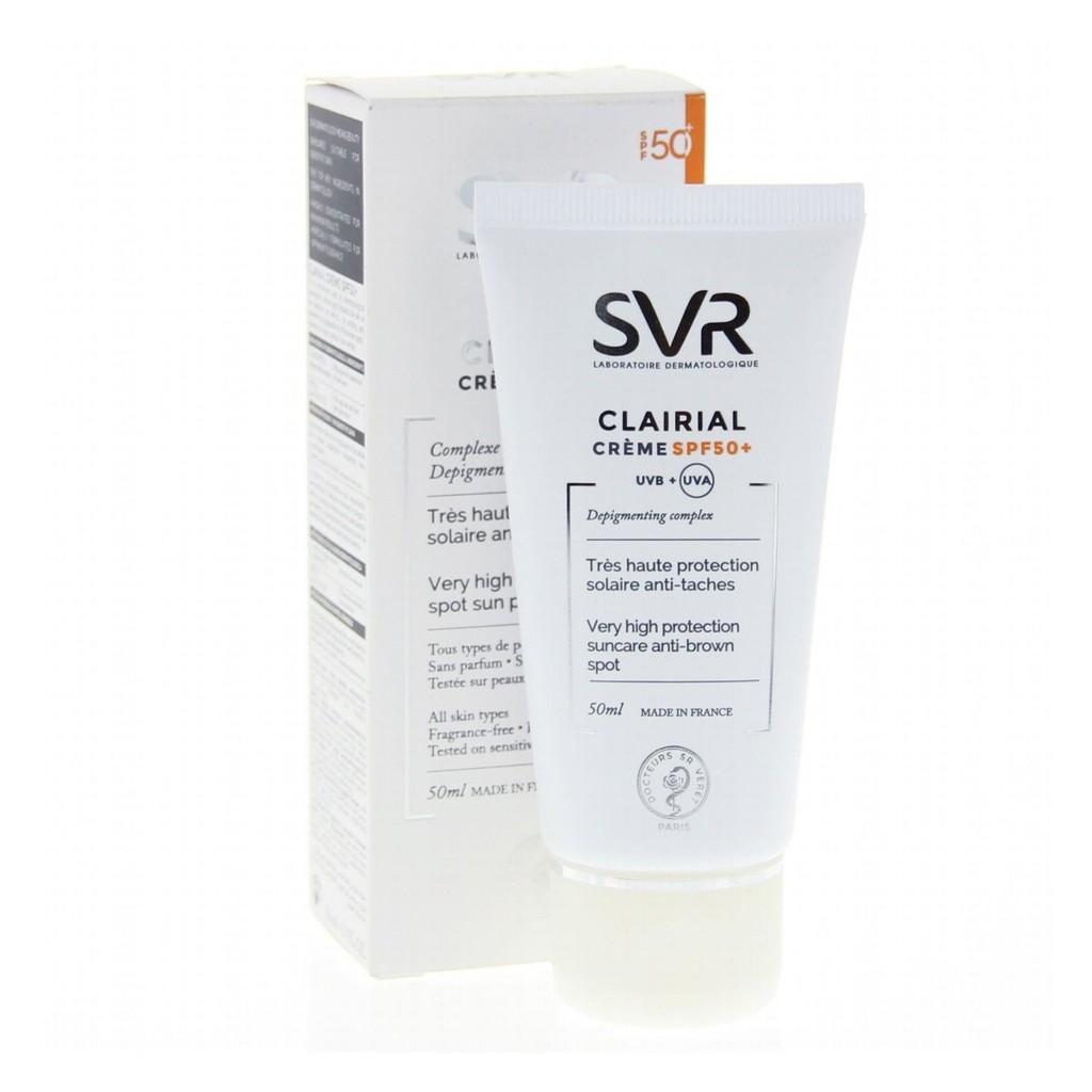 Kem Chống Nắng SVR Hỗ Trợ Mờ Nám SVR SPF50+ 50ml Clairial Crème