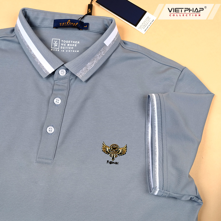 Áo Thun Polo Nam Cao Cấp VIỆT PHÁP / Form Basic - Chất liệu cotton co dãn thấm hút mồ hồi tốt 68802