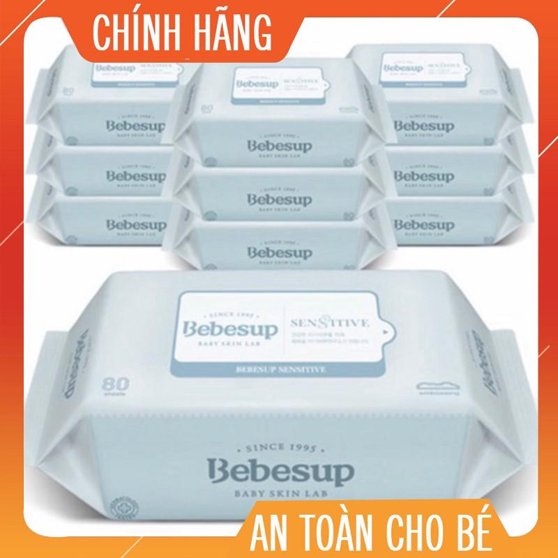 Khăn ướt BEBESUP Combo 5  SENSITIVE 80 tờ/gói nhập khẩu Hàn Quốc