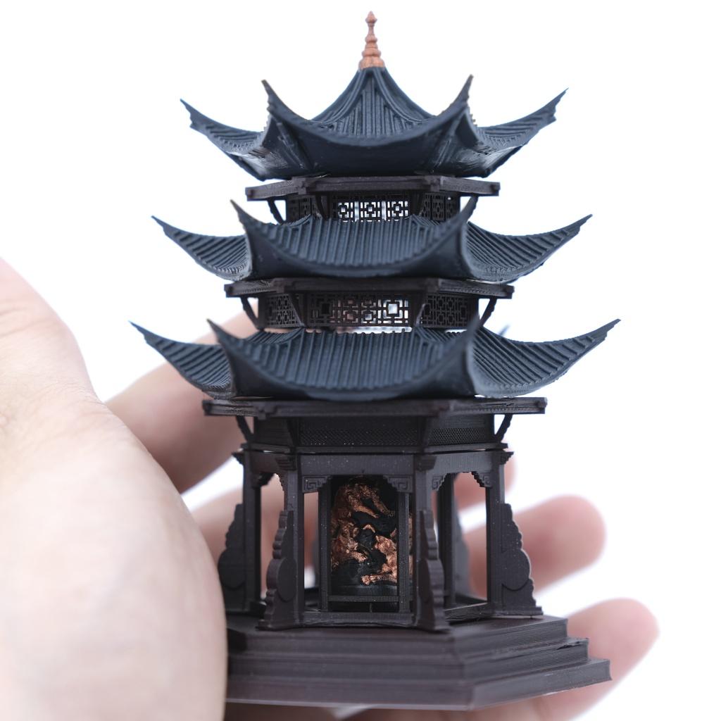 Mô hình tiểu cảnh THÁP NGŨ HỔ - bán cạn - bể cá - hòn non bộ - terrarium - tinh xảo - chất lượng cao