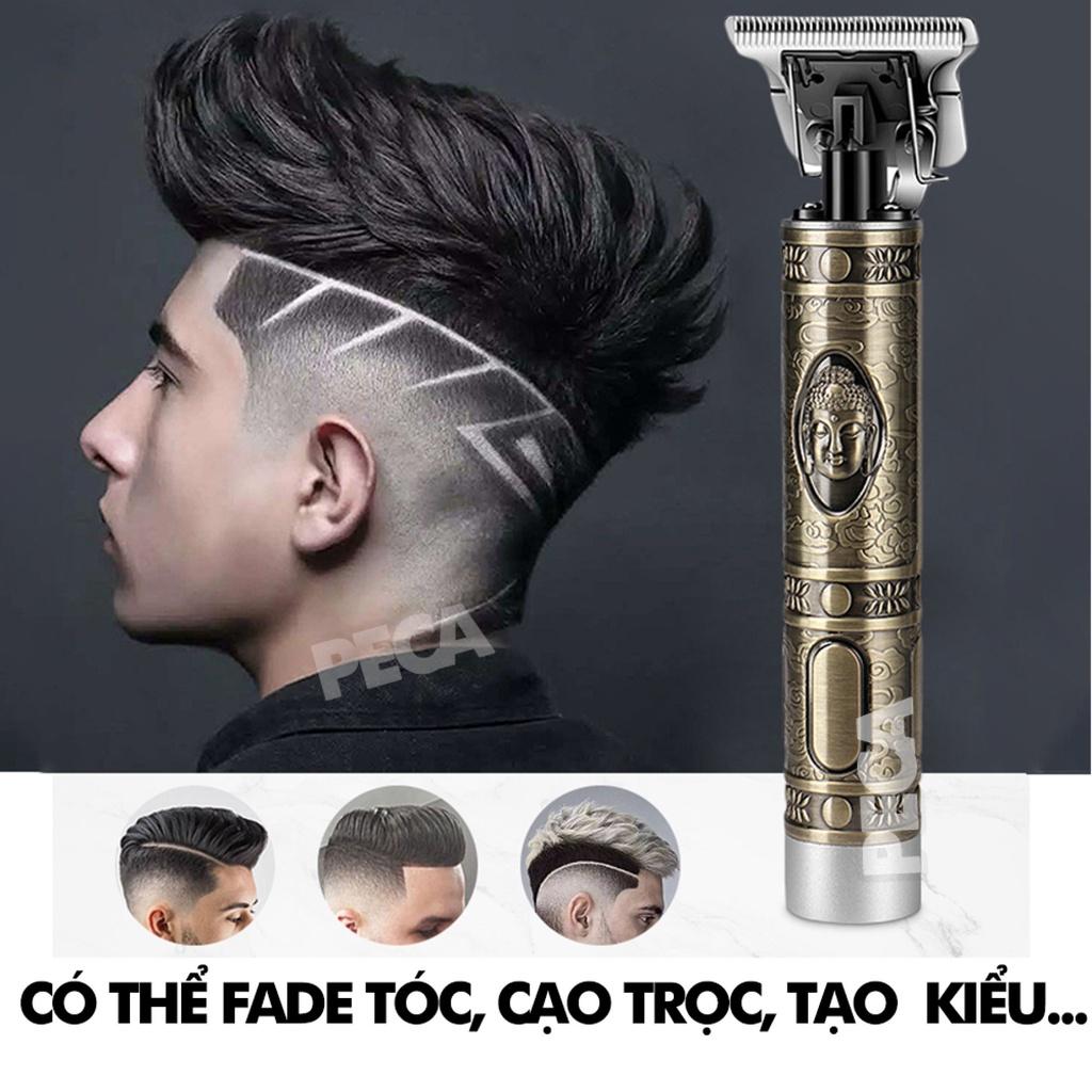 Tông đơ chấn viền không dây Kemei KM-1974A / KM-1974C 2 viên pin rời sạc được dùng fade tóc, cạo đầu cạo trắng