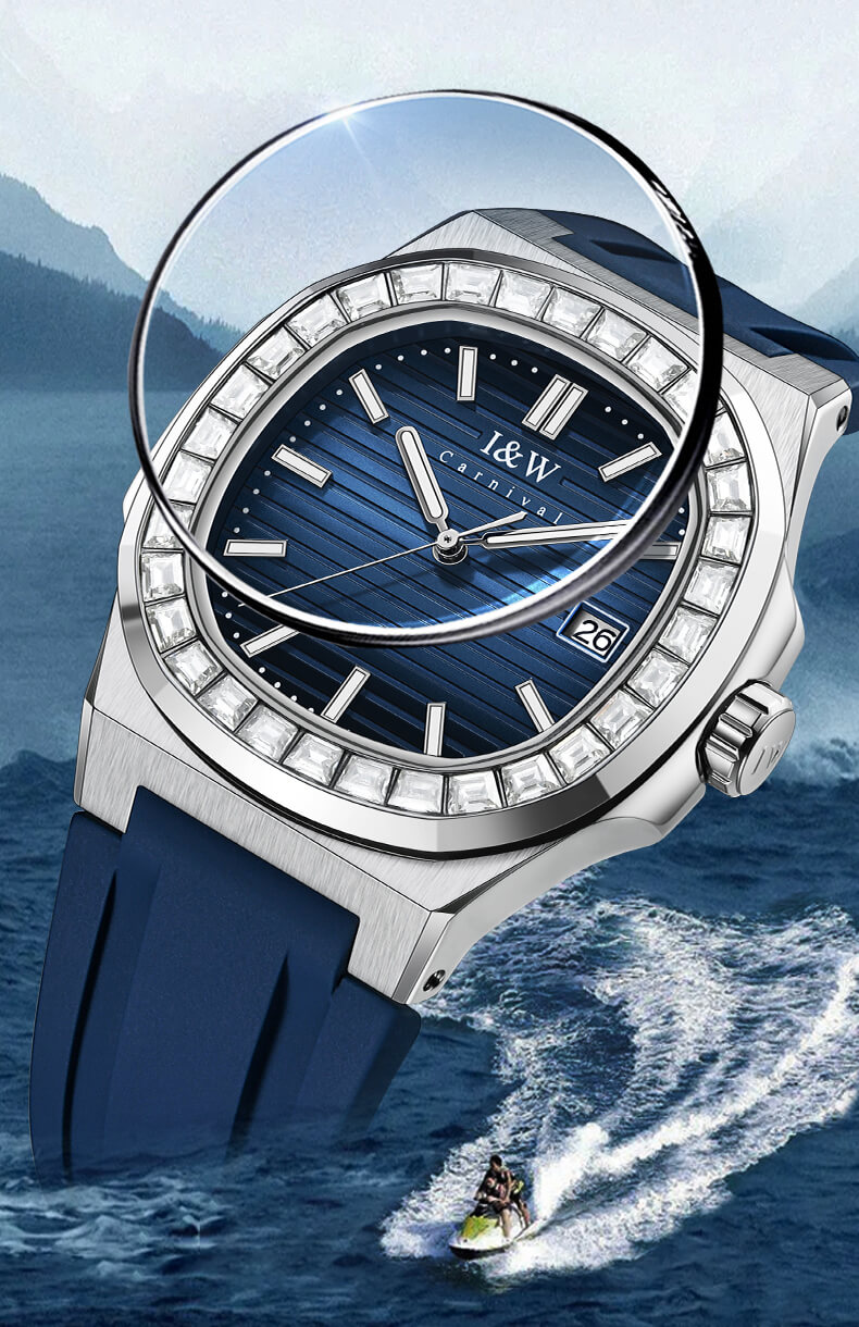 Đồng hồ nam chính hãng IW Carnival IW721G-4,kính sapphire,chống xước,chống nước 50m,Bh 24 tháng,máy cơ (automatic)