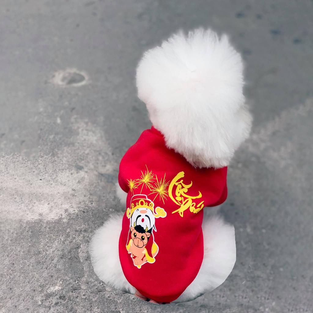 Quần áo Tết xinh xắn cho chó mèo