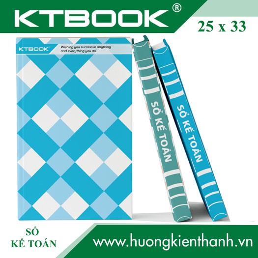 Sổ ghi chép Kế Toán KTBOOK bìa cứng giấy in caro cao cấp size 25 x 33 cm Khổ Lớn 500 trang