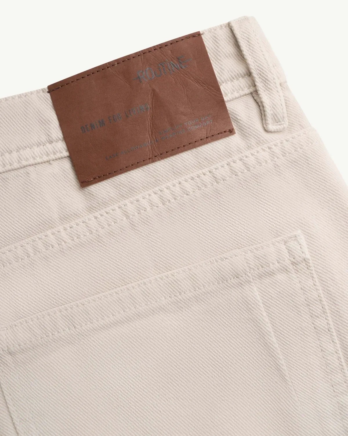 Quần short jean ( denim ) nam form Straight màu Xanh Rêu và Be - ROUTINE 10S24DPS001 | LASTORE MENSWEAR