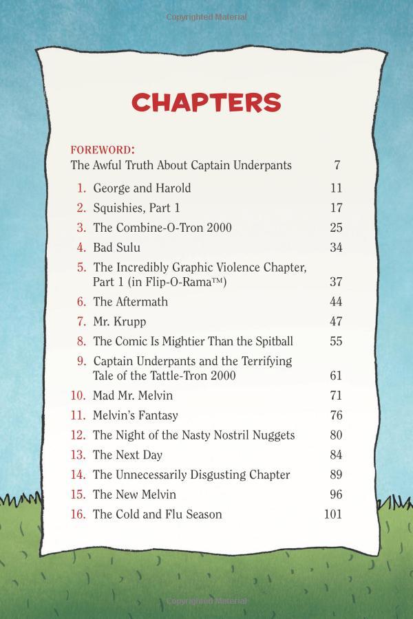 Sách Captain Underpants And The Big , Bad Battle Of The Bionic Booger Boy - Part 1: The Night Of The Nasty Nostril Nuggets (Captain Underpants Book 6)