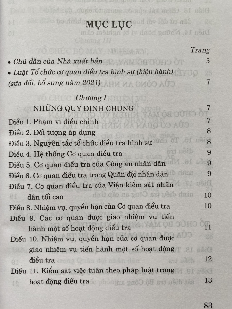 Luật Tổ chức cơ quan điều tra hình sự