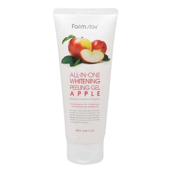 Tẩy Tế Bào Da Chết Trắng Da Chiết Xuất Từ Táo Farmstay All In One White Peeling Gel Cream Apple (180ml)