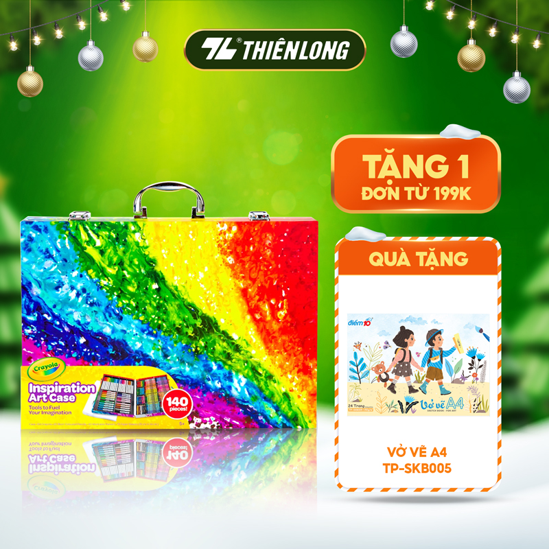 Bộ màu nghệ thuật Crayola Inspiration Art Case Coloring sáng tạo 140 món cho bé