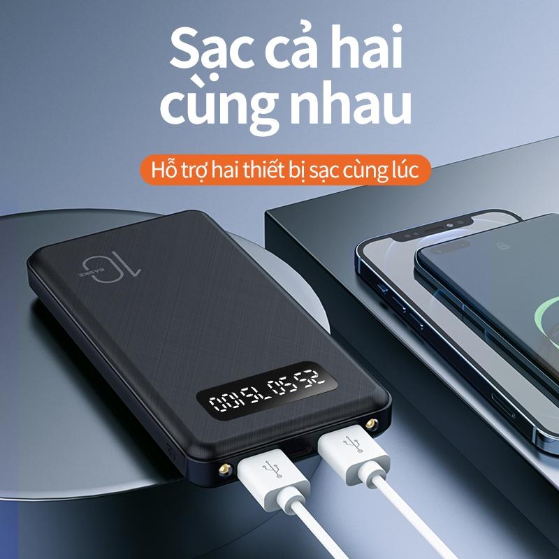 Sạc Dự Phòng 10000mAh BASIKE Đầu ra USB cho iPhone Huawei Samsung-Hàng chính hãng