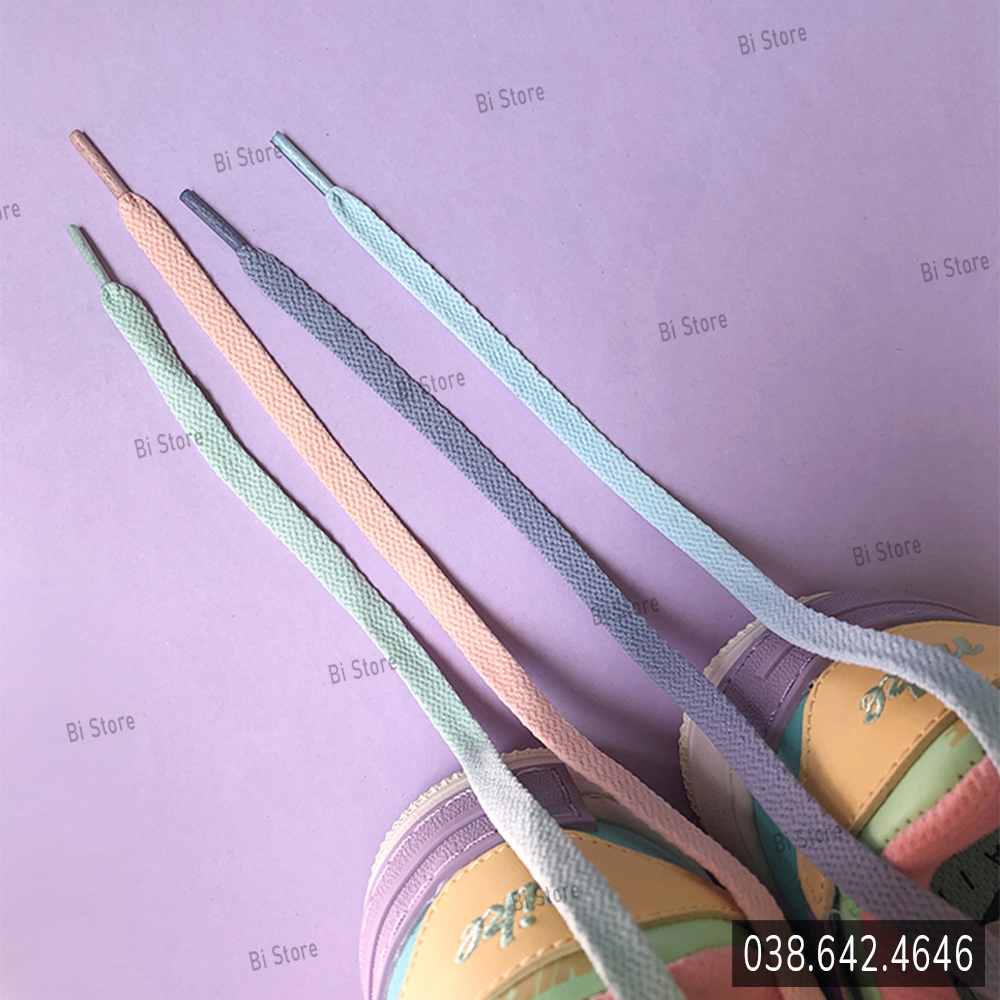 [Bảng 30 màu] Dây giày dẹt màu Pastel dành cho các loại giày thể thao / sneaker Nikee Air Forcee 1 (AF1), Jordann, Adidass, Vanss, Conversee,... [bán theo cặp