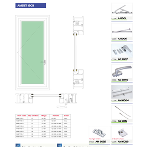 BẢN LỀ CHỮ A MỞ HẤT 30 ĐỘ CHO NHÔM XINGFA, JMA AJ1002