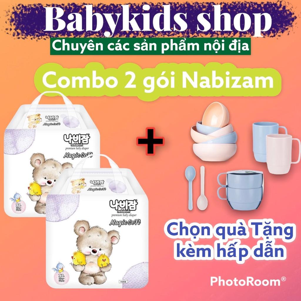 COMBO 2 Bịch Tã/Bỉm Dán NABIZAM Magic Soft Cao Cấp Từ Sợi Bông Được Tuyển Chọn An Toàn Cho Em Bé Size NB 3-5kg,50 Miếng