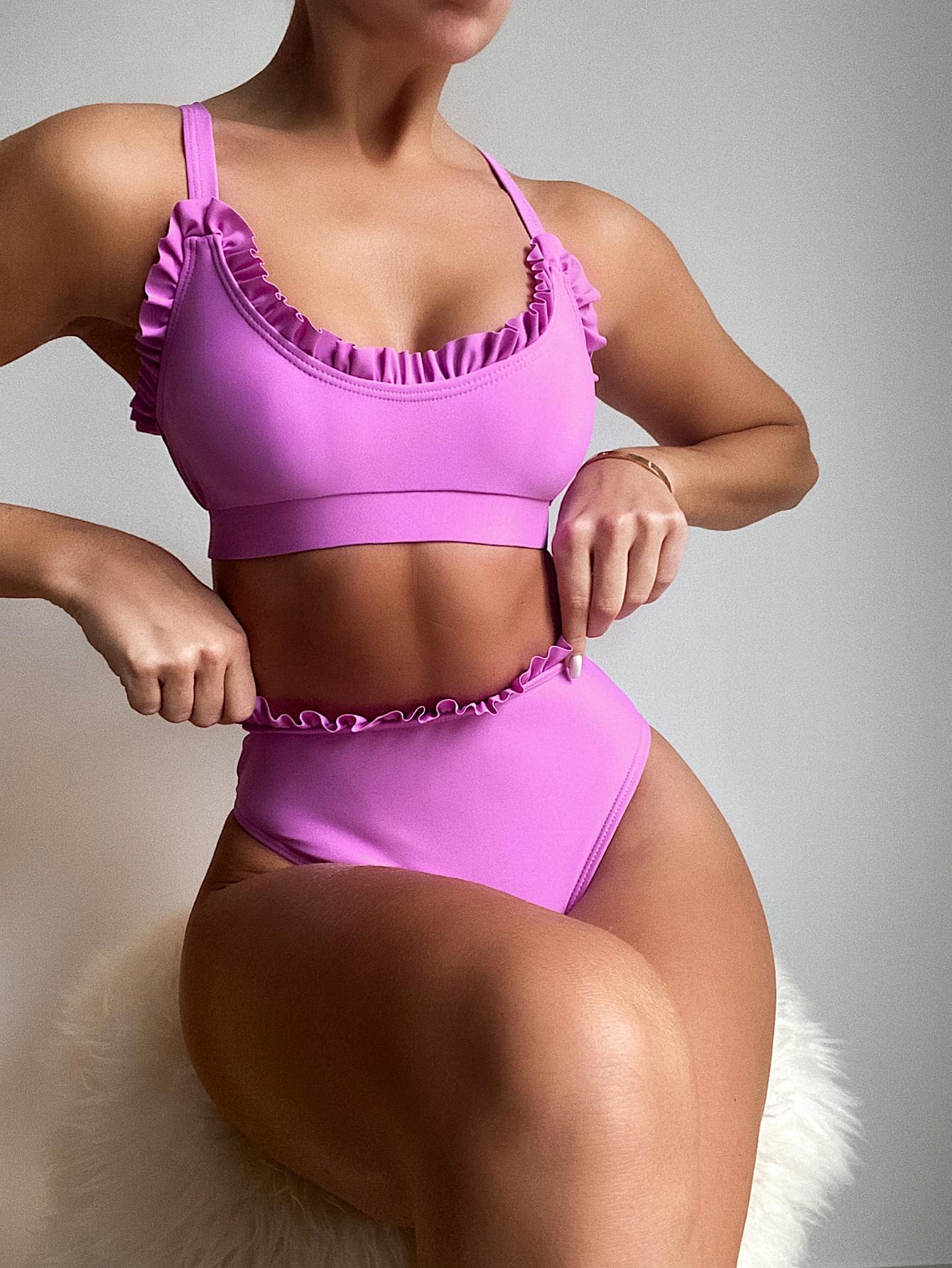 Bikini 2021 Phụ Nữ Cao Cấp Thông Chắc Chắn Đồ Bơi Gợi Cảm Top Tắm Biển Phù Hợp Mặc Đi Biển Bikini Bộ