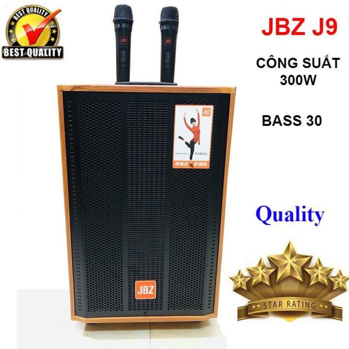 Loa kéo karaoke chuyên nghiệp jbz J9 bass 30,âm trầm chắc ,vang ,kèm 2 mic UHF xịn