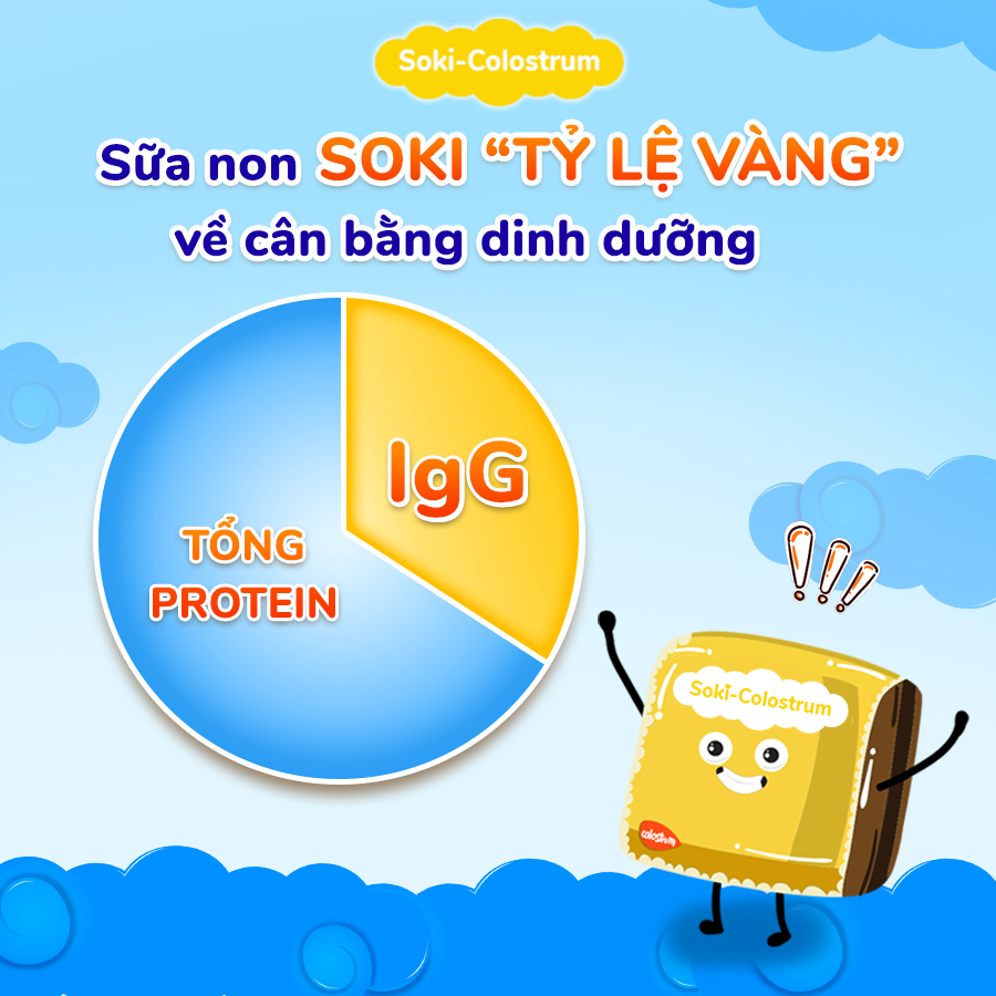 Bộ đôi ăn ngon và tăng đề kháng bứt tốc cho bé Soki Colostrum + Soki Deli