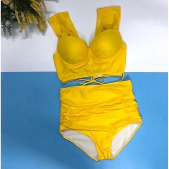 BIKINI Áo Gọng Cúp Ngực Tay Vuông Quần Nhún - BIKINISTORE