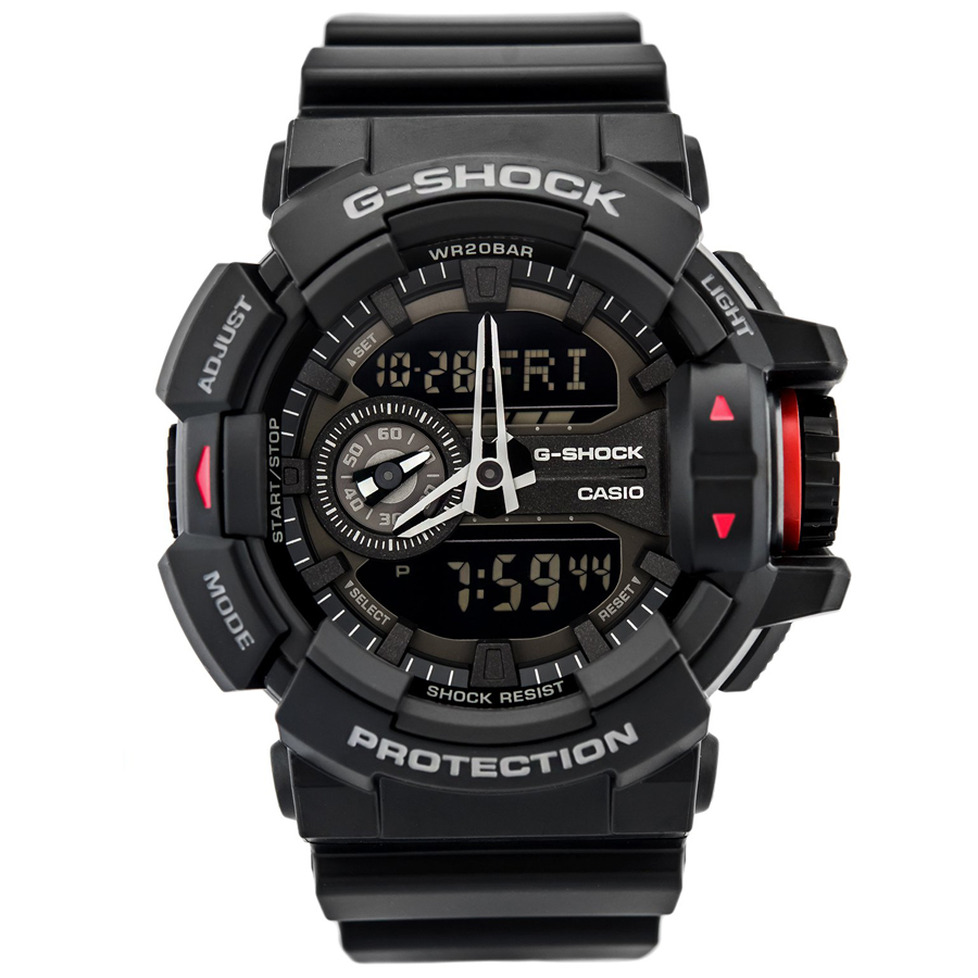 Đồng hồ nam dây nhựa Casio G-Shock chính hãng GA-400-1BDR (51mm)