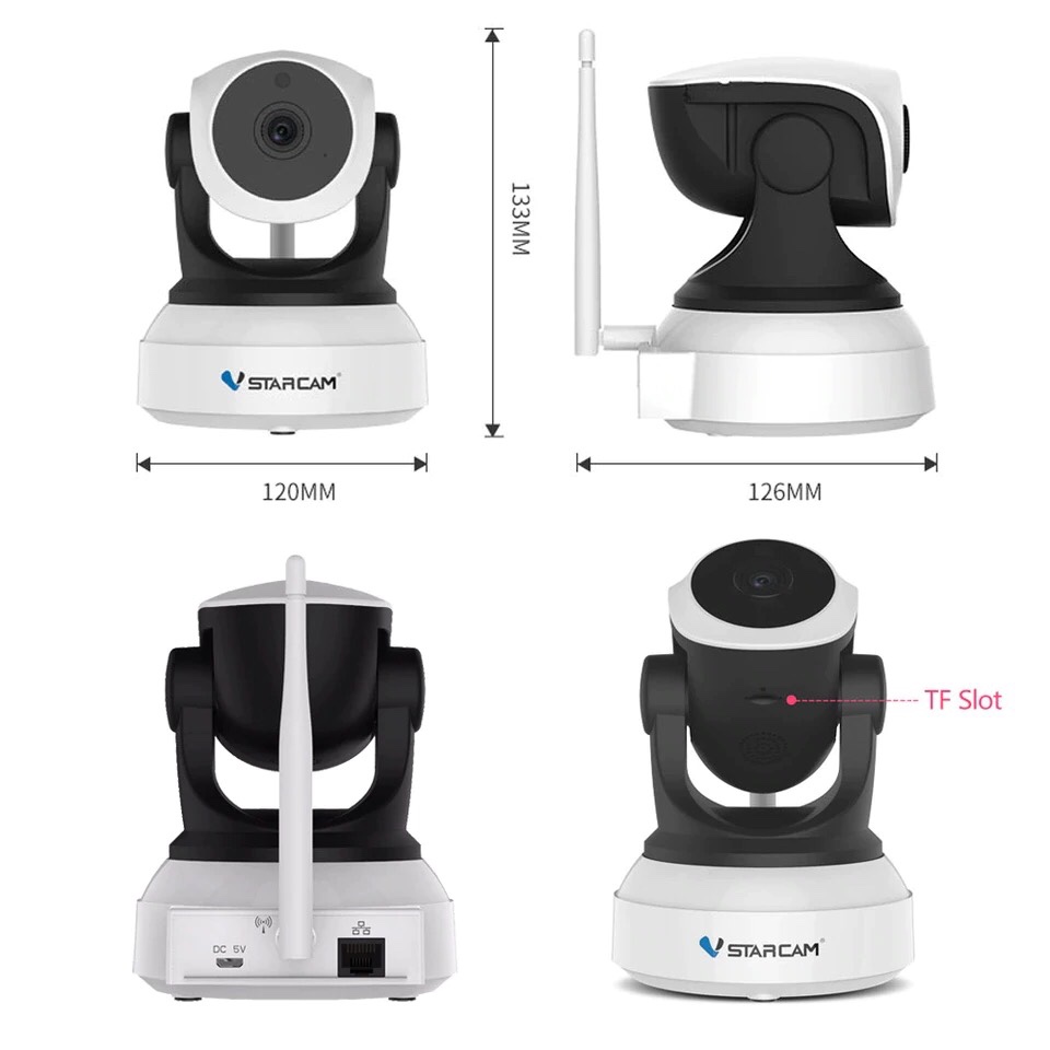 Combo Camera IP Wifi VStarcam C24s 2.0 - Full HD 1080p không dây , Kèm thẻ nhớ 32GB A1 Lexar  - Hàng chính hãng