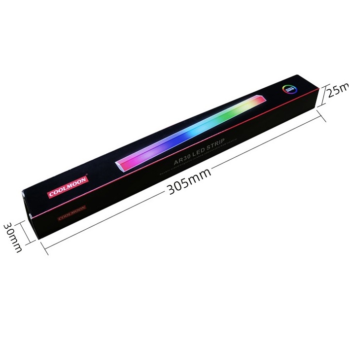 Thanh Led RGB Aura Sync Coolmoon đồng bộ Hub đồng bộ Hub + Sync với main 3Pin 5V cho máy tính - Hàng nhập khẩu