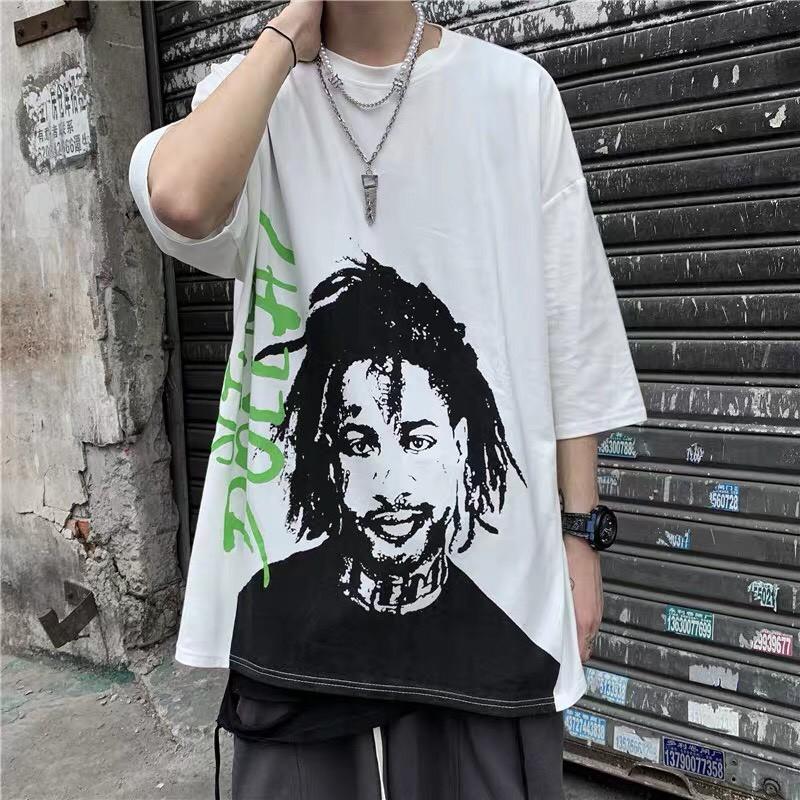Áo thun tay lỡ unisex Wind Dollaz In Mặt, áo phông tay lỡ Ulzzang Wind