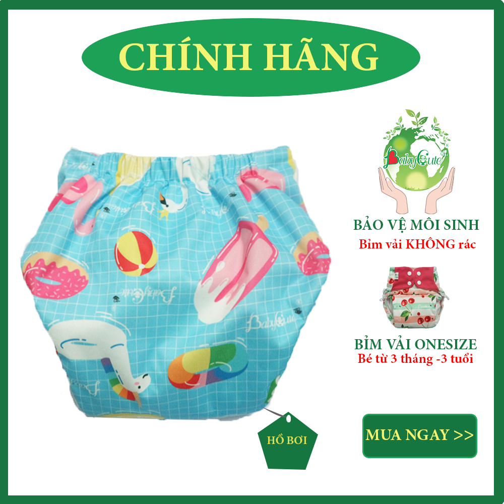 Tã vải BabyCute ban Đêm Siêu chống tràn - Mua 2 bộ tã size M (8-16kg) - Tặng 1 bỉm Cotton size 2 (10-15kg) - Giao mẫu ngẫu nhiên