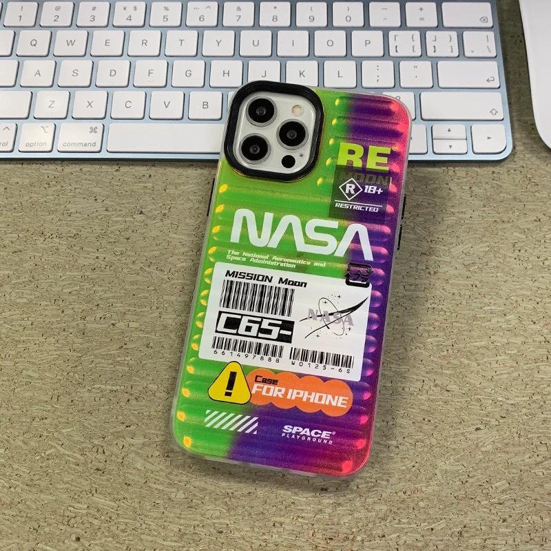 Ốp Lưng NASA Silicon Chống Sốc Cho Iphone 14 Pro Max / 13 Pro Max Phối Màu Gradient Độc Lạ