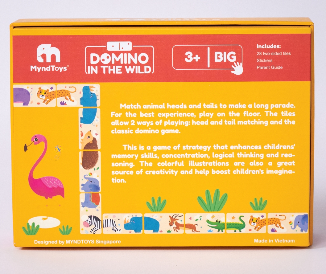 Đồ chơi Giáo dục MyndToys Trò chơi Domino Thú rừng Boardgame – Domino In the Wild cho bé từ 3 tuổi