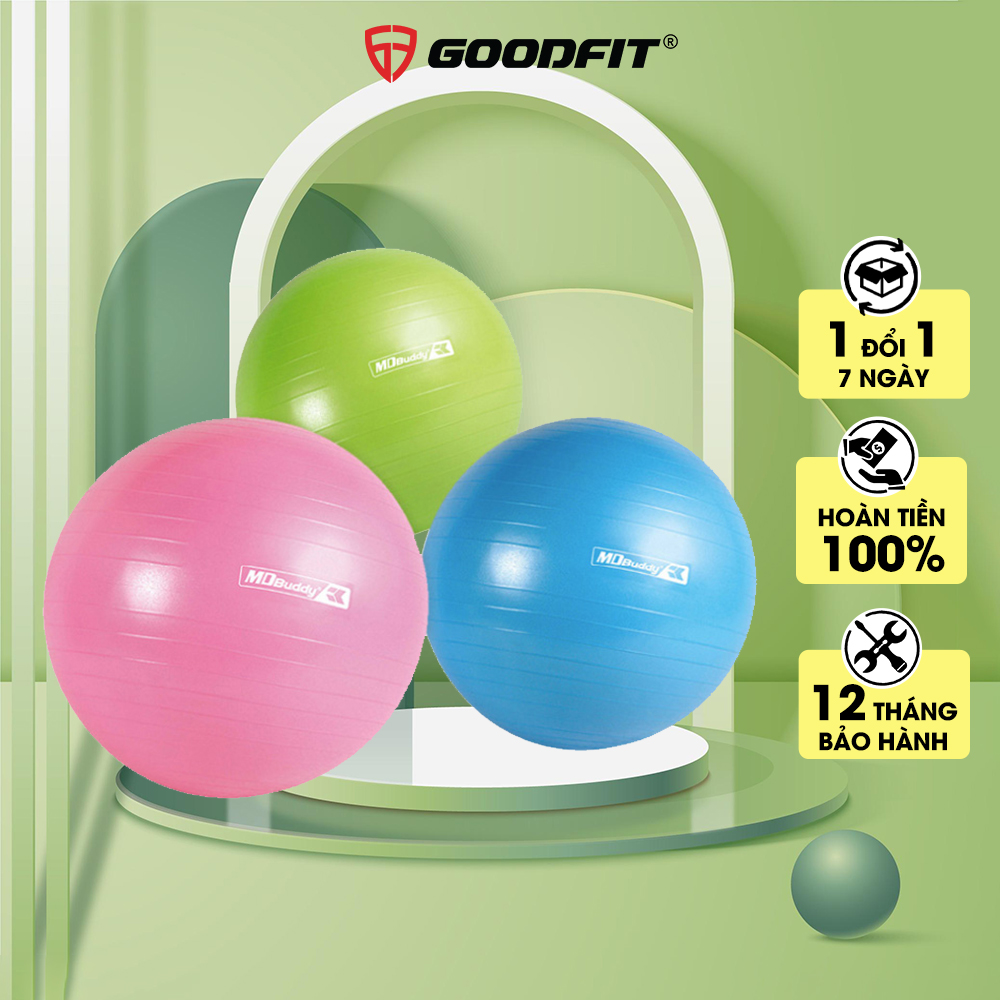 Bóng tập YOGA chính hãng MDBuddy MD1225 - 75cm - Xanh lá