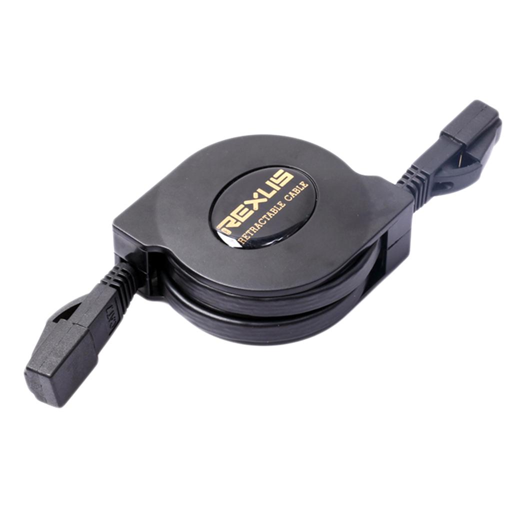 5x Flat CAT6 Patch Ethernet LAN Network Retractable Cable 2m