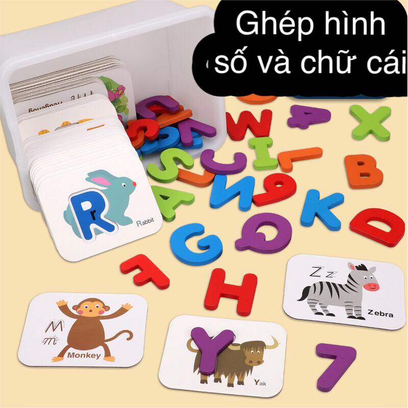 Bộ thẻ flash card học số và chữ cái