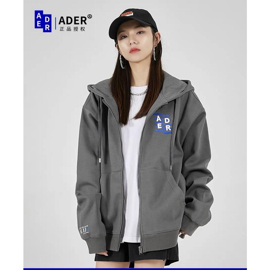 Áo Khoác Hoodie Nữ Dây Kéo Họa Tiết Chữ Thêu ADER Chất Nỉ Mềm Mịn Mẫu Mới Kgia fashion