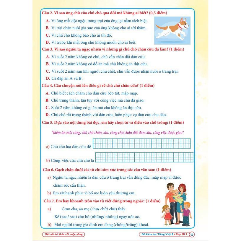 Sách - Đề Kiểm Tra Tiếng Việt 2 - Kết Nối Tri Thức Với Cuộc Sống - Học Kì 1