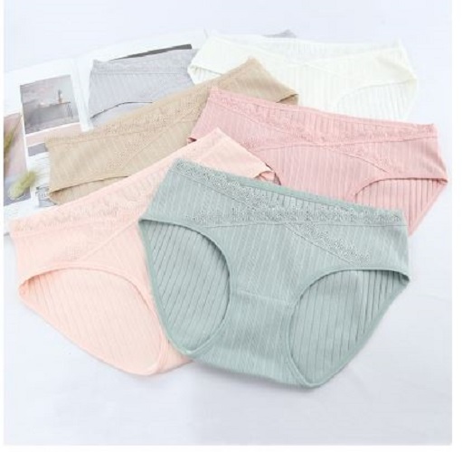 Quần lót bầu cotton cạp thấp thoáng khí thoải mái, thời trang dành cho phụ nữ mang thai