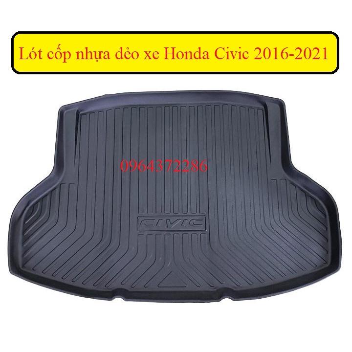 Lót cốp xe Honda Civic 2016-2021 nhựa dẻo, không mùi siêu bền