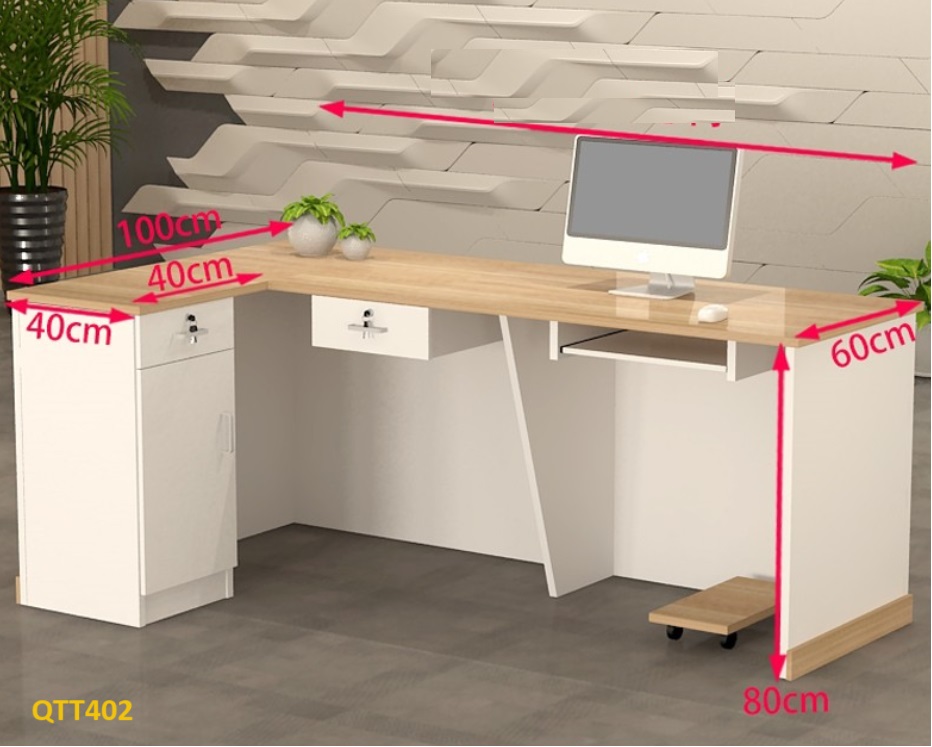 QUẦY LỄ TÂN, QUẦY TIẾP TÂN, QUẦY TÍNH TIỀN, QUẦY THU NGÂN QTT402 - Nội thất lắp ráp Viễn Đông Adv
