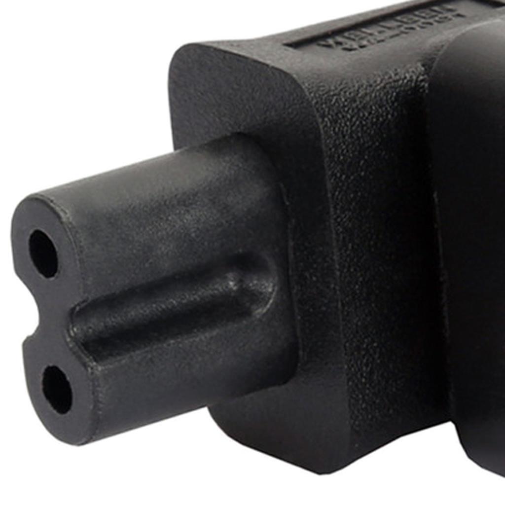 1 x IEC320-C14 to C7 Right Angle 90 Degree Angled AC Power Adapter Extension