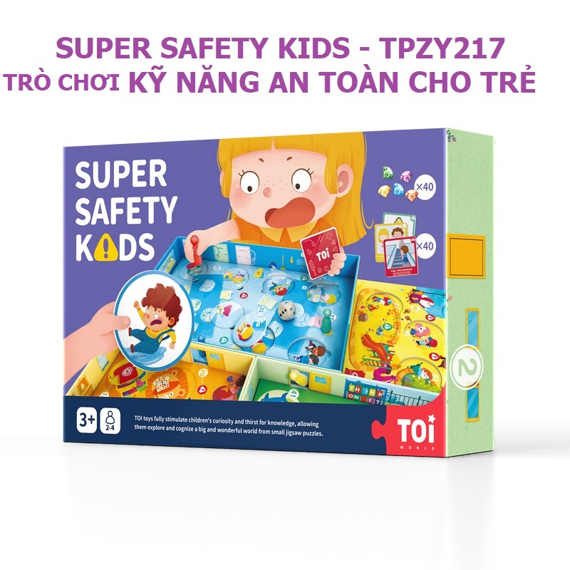 BỘ TRÒ CHƠI DẠY KỸ NĂNG BẢO VỆ GIÚP TRẺ AN TOÀN - CHÍNH HÃNG TOI TPZY217 - SUPER SAFETY KIDS