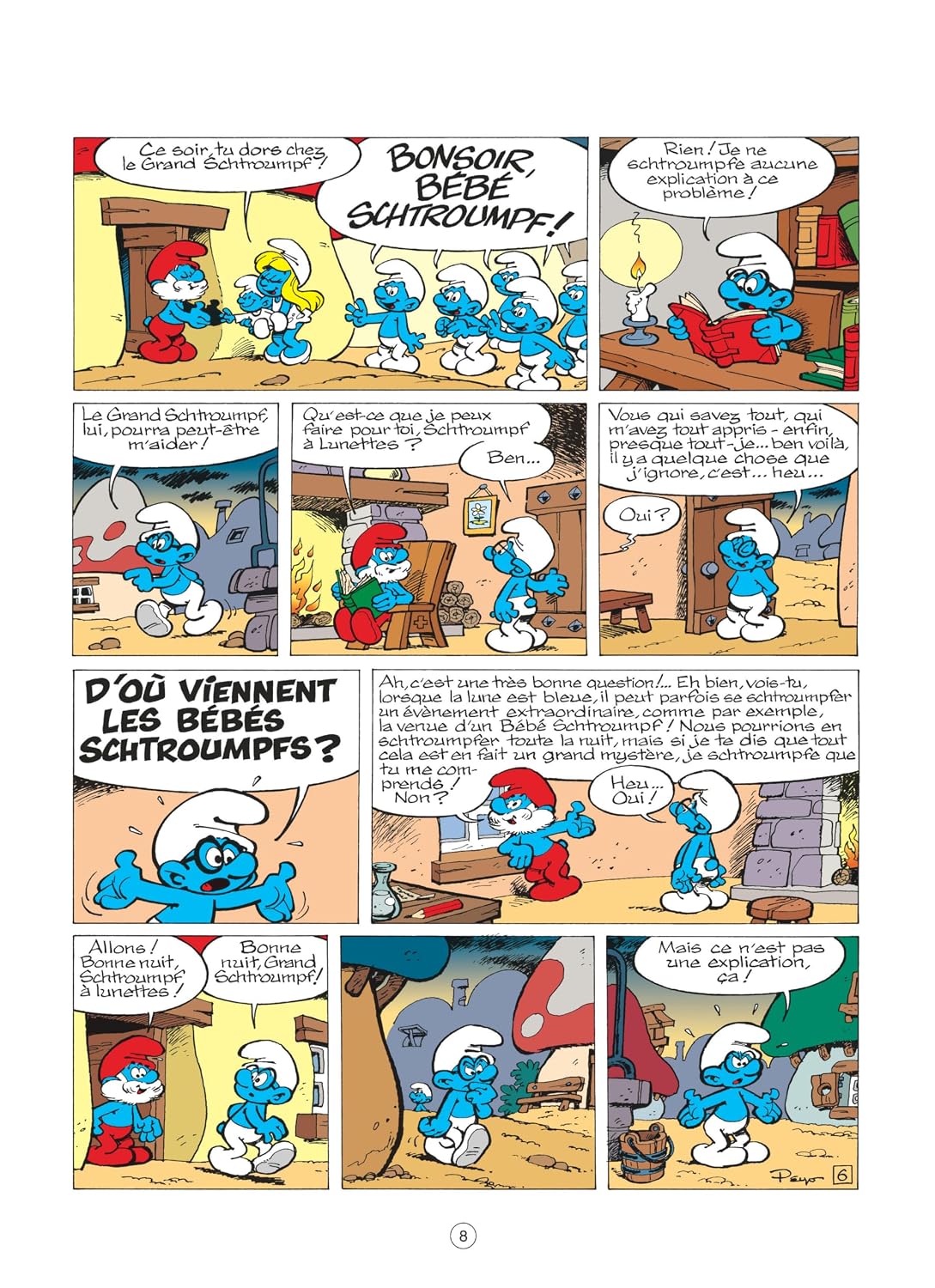 Sách truyện tranh tiếng Pháp - Les Schtroumpfs - Tome 12 - Le Bebe Schtroumpf