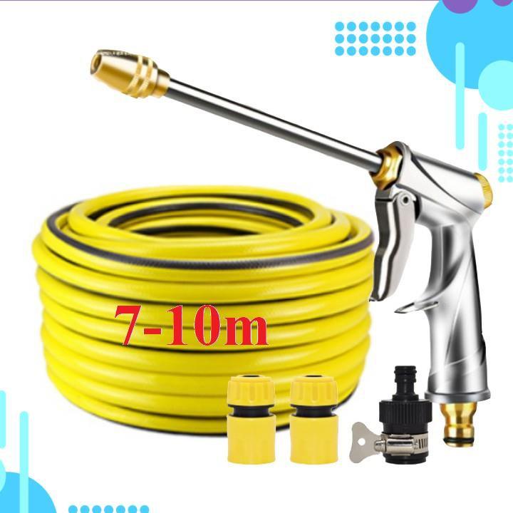 Bộ dây vòi xịt ️bơm nước phun sương️ , tăng áp 3 lần, loại 7m, 10m 206701-2 đầu đồng, cút, nối đen