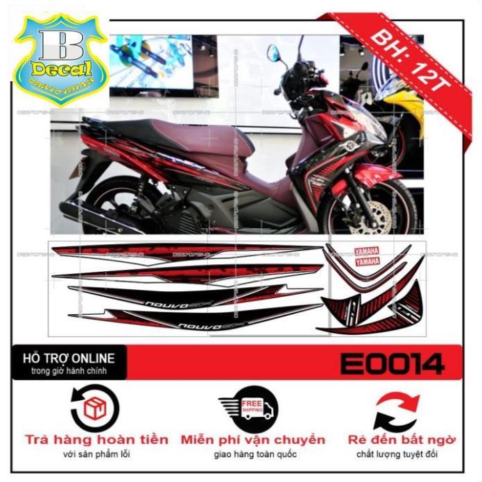 TEM XE NOUVO SX ZIN ĐỎ ĐEN