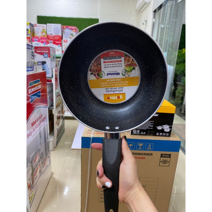 Chảo chống dính sâu lòng đáy từ Goldsun GPA1005-20IH, đường kính 20cm dùng mọi loại bếp, công nghệ chống dính Mỹ - Hàng chính hãng