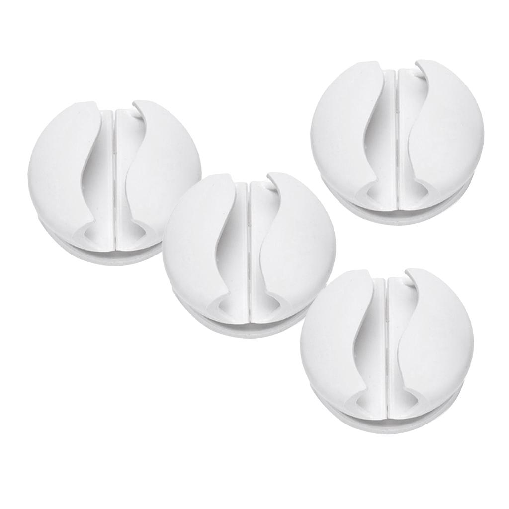 Cable Organizer Multipurpose Clips for Cables/Data Line/Mouse Wire White