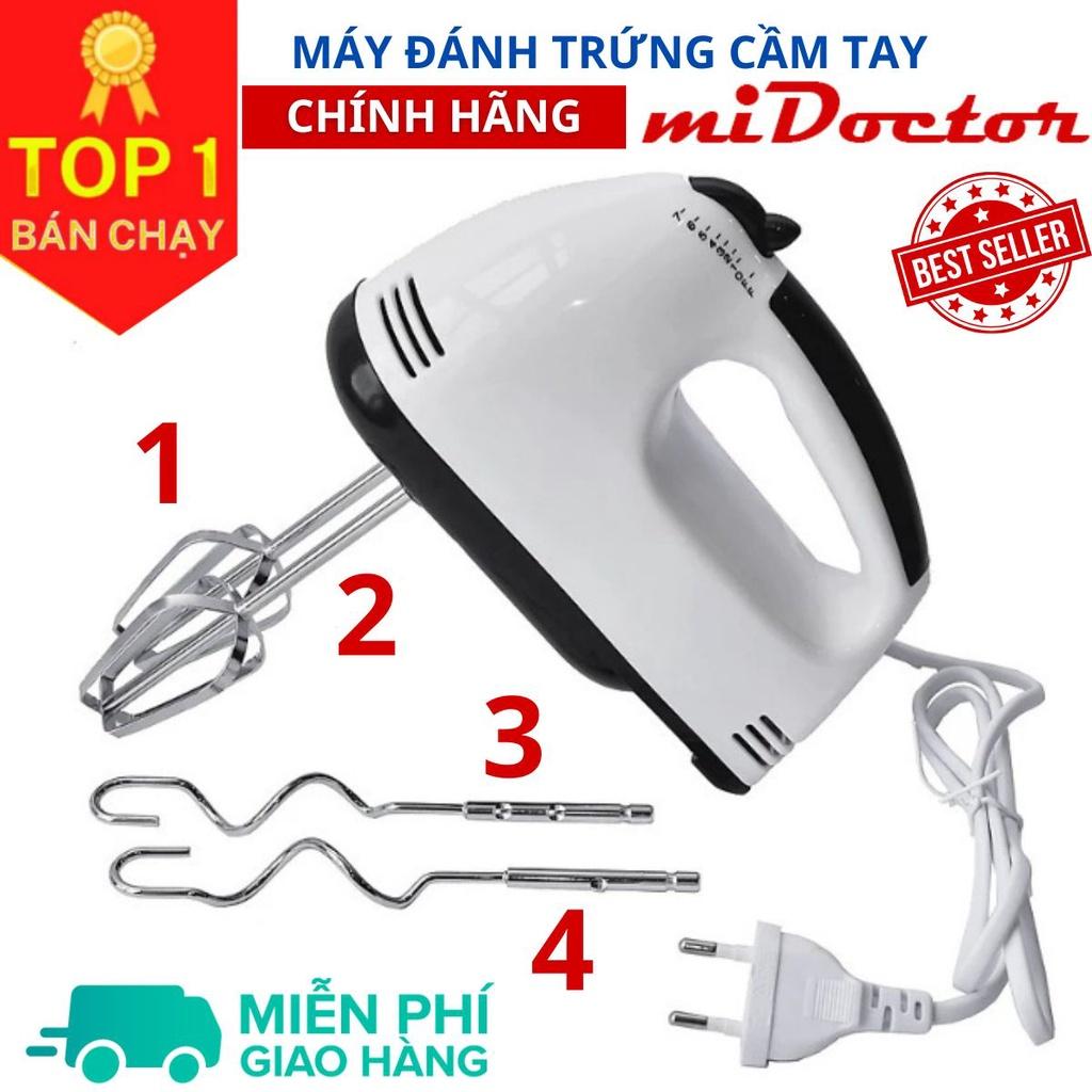 Máy Đánh Trứng Làm Bánh Cầm Tay 7 Tốc Độ, Máy Nhào Bột - Hàng Chính Hãng miDoctor