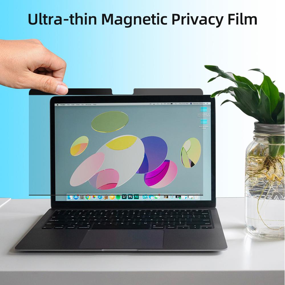 Reusable Magnetic Privacy Film Ultra-thin Screen Film Easy Installation Compatible with 13.3 inch MacBook Pro
